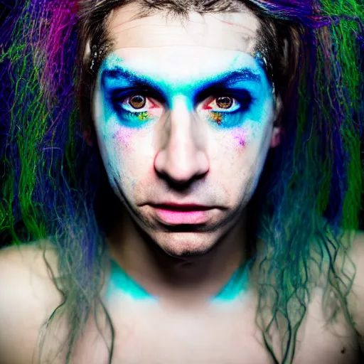 Prompt: Kevin Mitnick as a mermaid, grungy, unkept hair, glowing eyes, modelsociety, radiant skin, huge anime eyes, RTX on, perfect face, vogue, directed gaze, intricate, Sony a7R IV, symmetric balance, polarizing filter, Photolab, Lightroom, 4K, Dolby Vision, Photography Award
