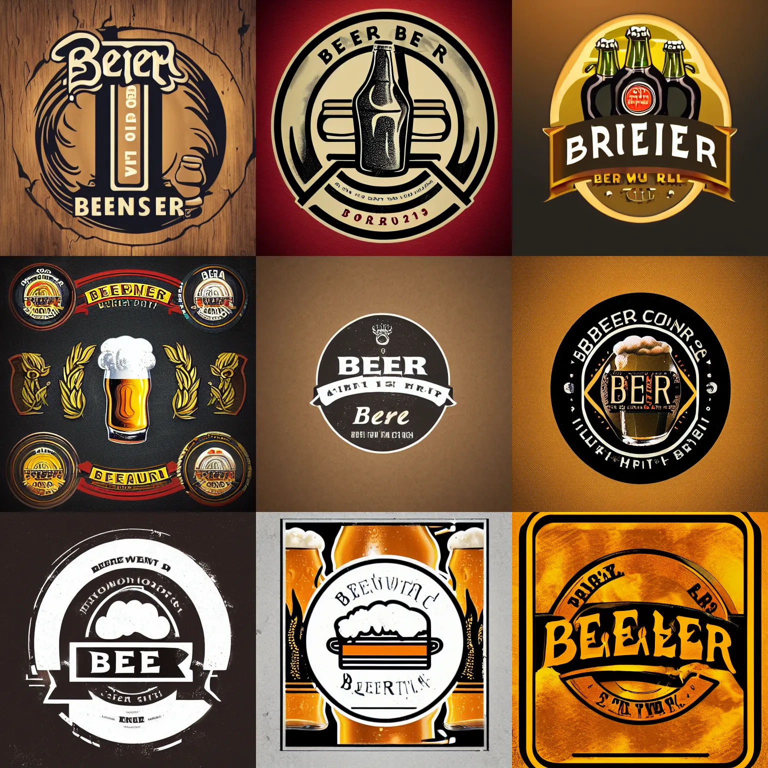 Prompt: beer logo, digital art, trending on ArtStation