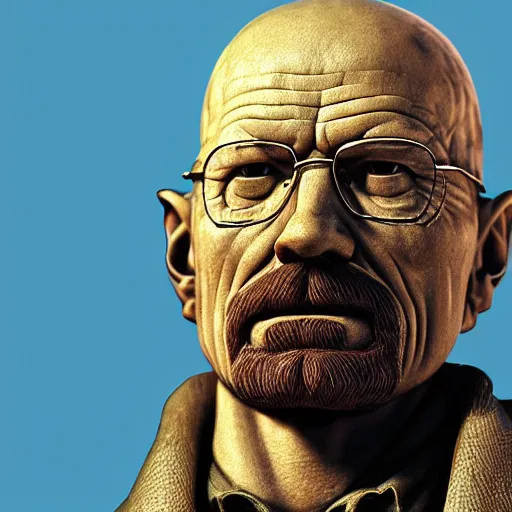 Image similar to a very detailed renaissance sculpture of walter white by michelangelo, standing in times square, 3 d render, hyper detailed, sharp focus, 8 k resolution