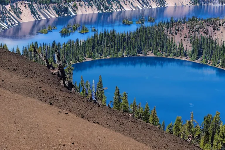 Image similar to crater lake, oregon, aerial view