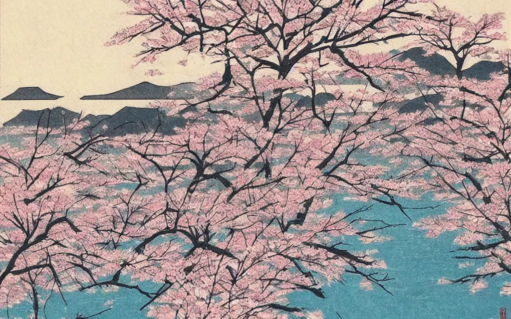 Image similar to 🌅 🌨 🌸. shin - hanga.