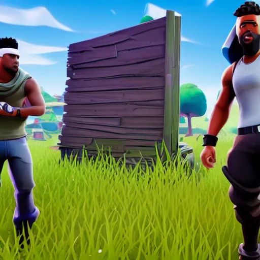Image similar to JCole in Fortnite very detailed, full body shot 8K quality super realistic