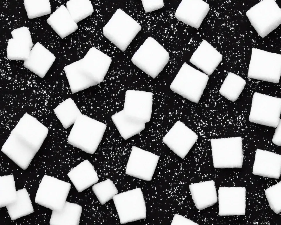 Image similar to sugar cubes in space