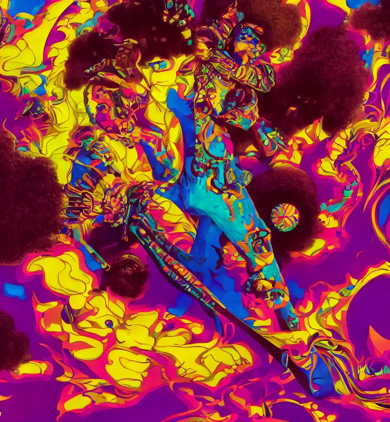 jimi hendrix psychedelic wallpaper