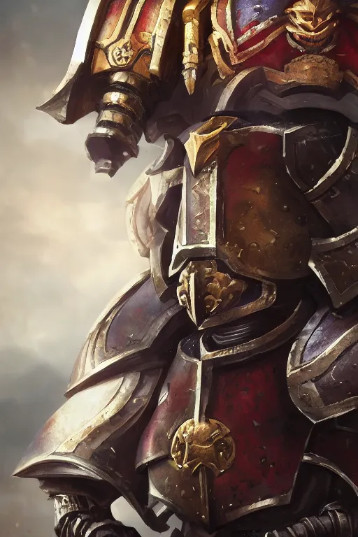 Image similar to armor portrait heros warhammer 4 0 k horus heresy fanart - the primarchs emperor by johannes helgeson animated with vfx concept artist & illustrator global illumination ray tracing hdr fanart arstation zbrush central hardmesh 8 k octane renderer comics stylized