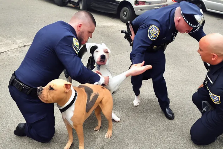 Image similar to pitbull police altercation