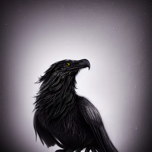 Prompt: three eyed raven, by paul barson, trending on artstation hq, deviantart, pinterest, 4 k uhd image