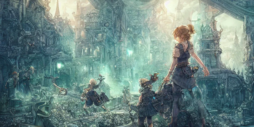 Image similar to it would be fatal for the nation to overlook the urgency of the moment. ultrafine highly detailed colorful illustration, intricate linework, sharp focus, octopath traveler, final fantasy, unreal engine highly rendered, global illumination, radiant light, intricate environment