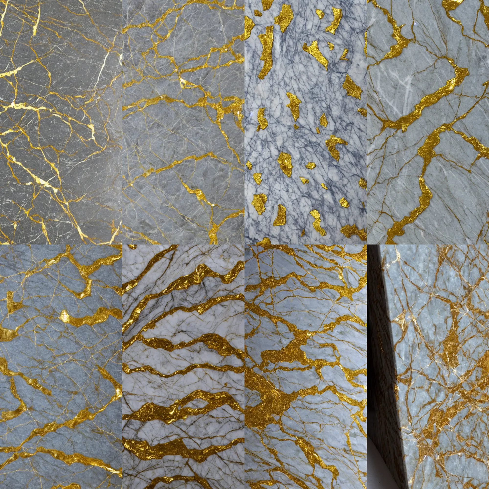 Prompt: a photo of beautiful marble with veins of gold running through it.