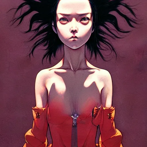 Image similar to prompt : 3 d render hyper real soft light dramatic light portrait of rogue painted in miyazaki color style drawn by katsuhiro otomo and takato yamamoto, inspired by fables, china doll face, smooth face feature, intricate oil painting, high detail, sharp high detail, manga and anime 2 0 0 0