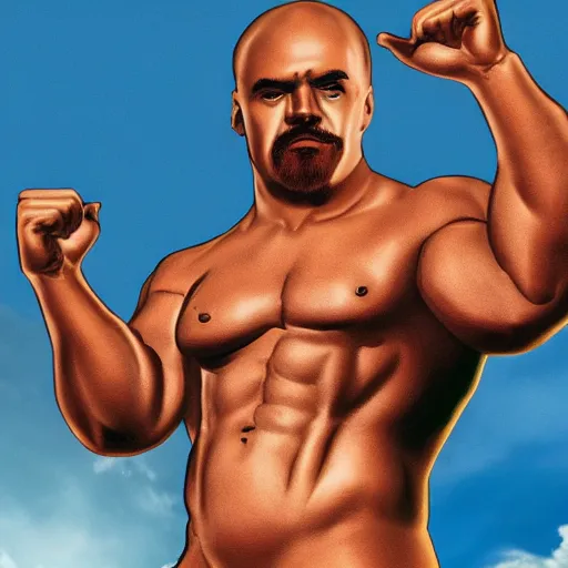 Prompt: lgbt art, tom of finland style, lenin, in billy herrington body, art in 4 k, high quality