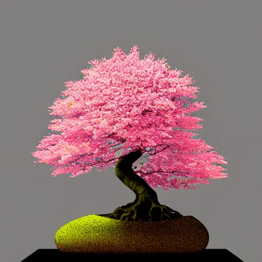 Prompt: bonsai sakura tree but minimalistic concept art by frank stella gilleard james, whalen tom, colorful, soft light, trending on artstation, minimalism