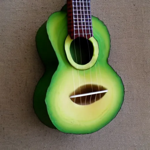 Image similar to avocado ukulele