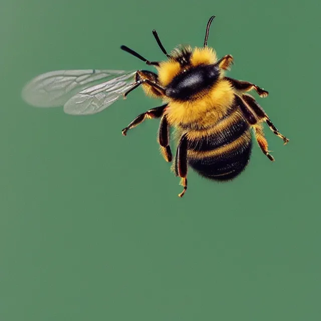 Prompt: bee, pixelated, flying, 4 k