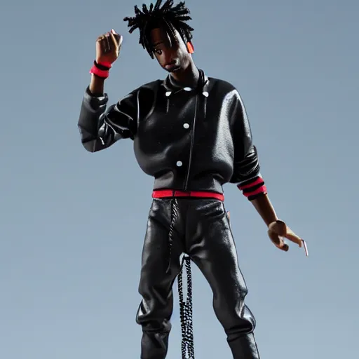 Image similar to playboi carti as an action figure 4 k detailed super realistic