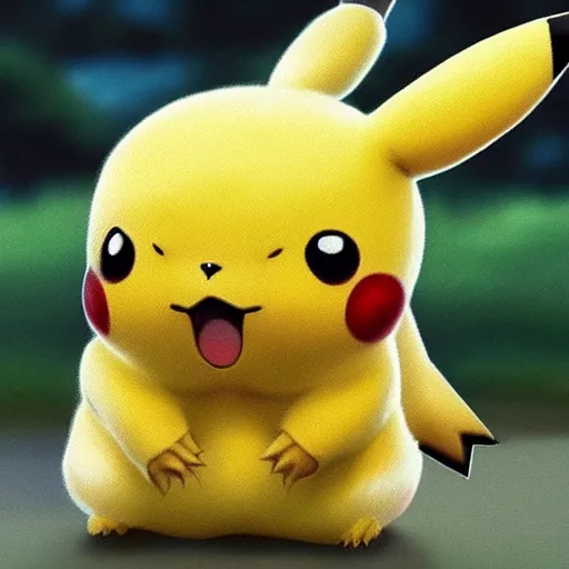 Image similar to if Pikachu real animal, photorealistic