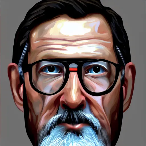 Prompt: portrait of gordon freeman, highly detailed, centered, solid color background, digital painting