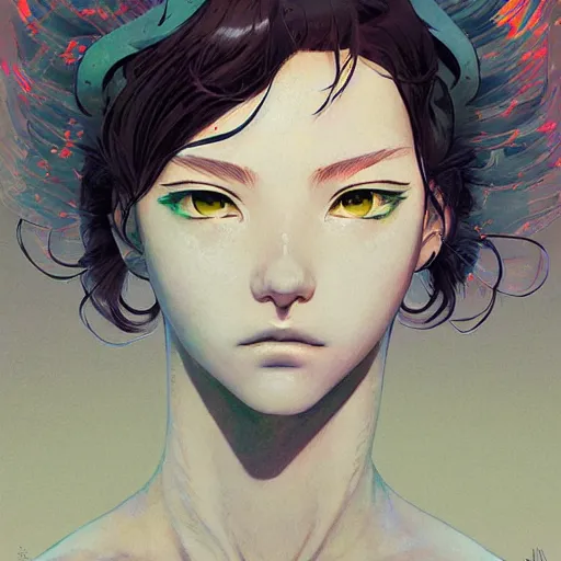 Image similar to prompt : fighter portrait soft light painted by james jean and katsuhiro otomo and erik jones, inspired by evangeleon anime, smooth face feature, intricate oil painting, high detail illustration, sharp high detail, manga and anime 1 9 9 0