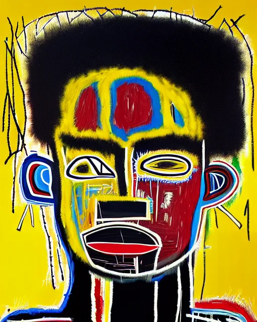 Prompt: A extremely ultra highly detailed majestic hi-res beautiful immaculate head and shoulders award winning painting stunning masterpiece of the face of a strong black african man by Jean-Michel Basquiat, 8k, high textures, ultra hyper sharp, insanely detailed and intricate, super detailed, 8k HDR ultra high quality