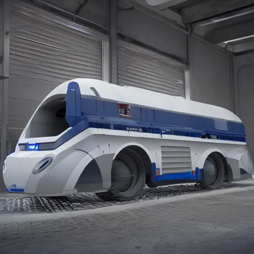 Image similar to industrial maintenance shuttle vehicle, concept artwork 8 k render octane high definition