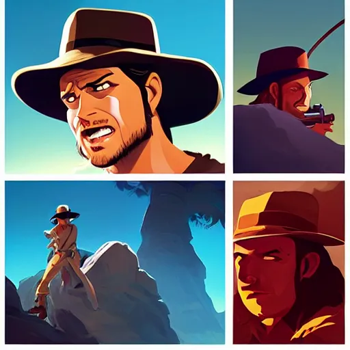 Prompt: face icon stylized minimalist raiders of the lost ark 1 9 8 1, loftis, cory behance hd by jesper ejsing, by rhads, makoto shinkai and lois van baarle, ilya kuvshinov, rossdraws global illumination