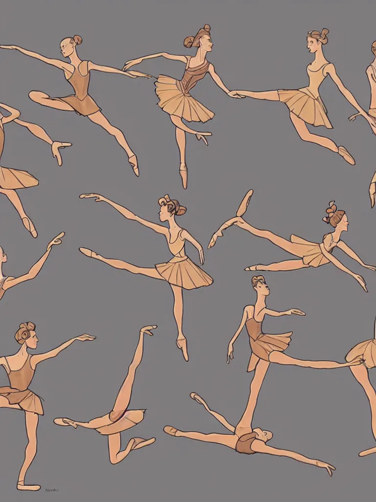 Prompt: ballet by disney concept artists, blunt borders, golden ratio