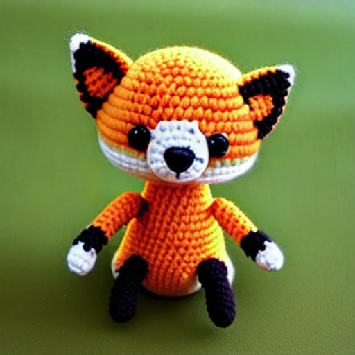 Image similar to cute fox Amigurumi