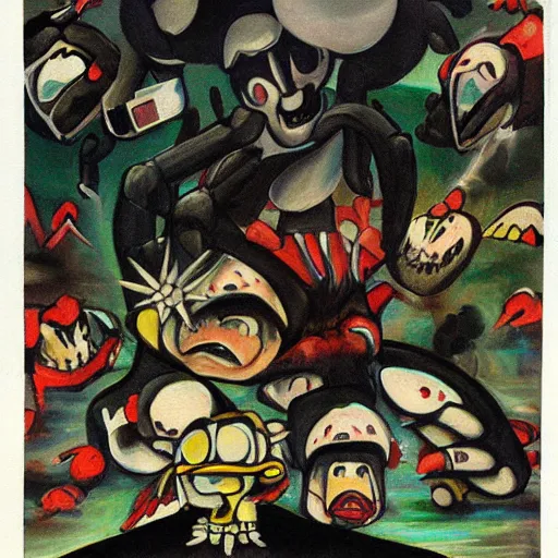 Image similar to a painting ken sugimori did when he was deeply schizophrenic