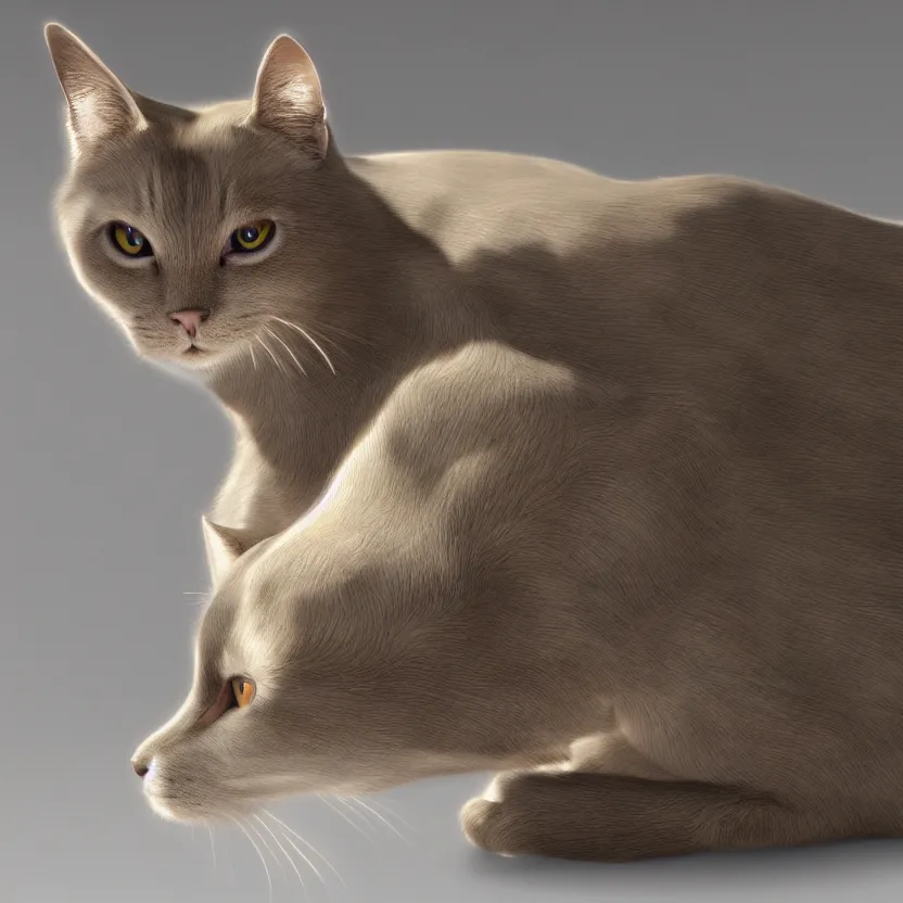 Prompt: a painted cat, volumetric lighting, perfect shape, high detailed, hyperrealistic, ultra detailed, 8 k resolution