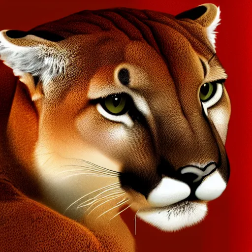 Prompt: a vector logo of a cougar. Photoshop vector.