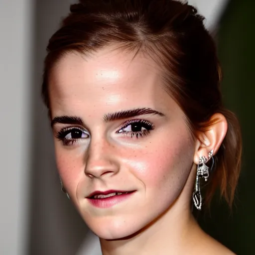 Prompt: closeup of emma watson's face, high quality, 8 k, photorealistic, beautiful, film