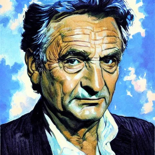 Image similar to a painting of actor peter michael falk playing columbo by arthur suydam, trending on artstation, impressionist style, van gogh