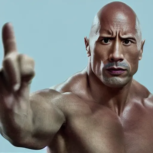 Image similar to film still of dwayne johnson as ip man, pose wing chun style