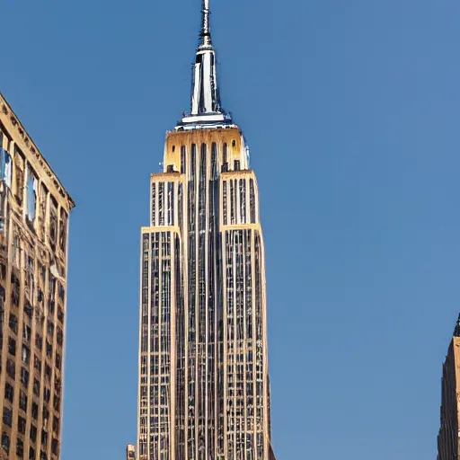 Prompt: the empire state building, built with renaissance era architecture