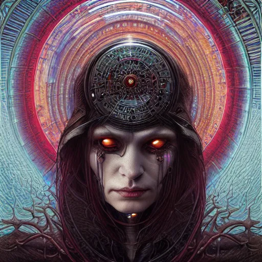 Image similar to hyper detailed masterpiece, beautiful androginous vampire portrait jean giraud, digital art painting, darkwave goth aesthetic, creepy, psychedelic, artgerm, donato giancola, tom bagshaw