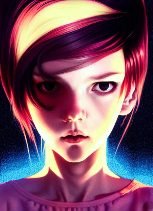 Image similar to emo girl battles again a stove fire. floating planets on the background, box office hit, fantasy and seventies italian horror movie, unreal engine, intricate, highly detailed 8 k, ambient occlusion, extremely beautiful and aesthetic shape of face and neck, art by hiroaki samura and ilya kuvshinov, range murata and rossdraws