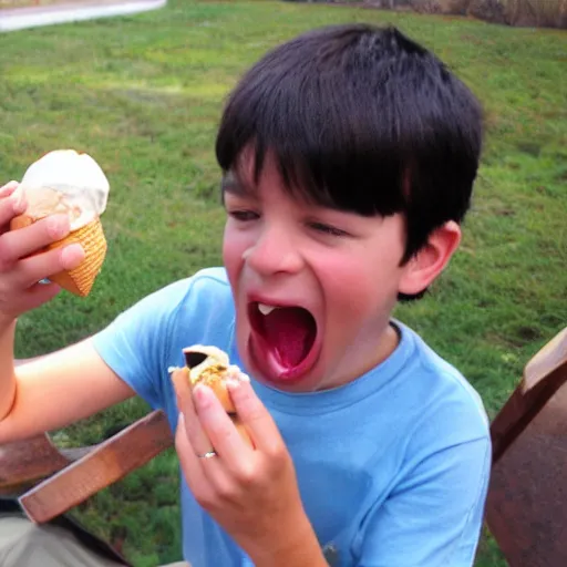 Prompt: john cina eating ice - cream