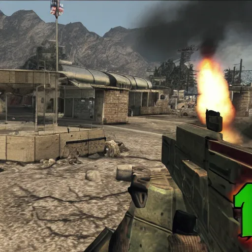 Image similar to Modern Warfare 2 tactical nuke called by Luigi in game screenshot