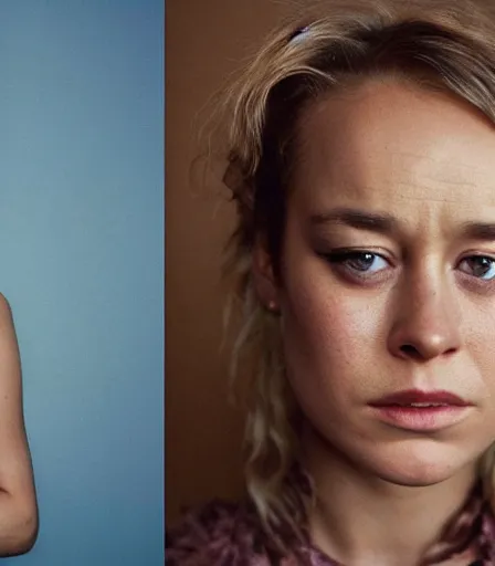 Image similar to a high quality, high detail, portrait photography of brie larson by annie leibovitz and kyle thompson