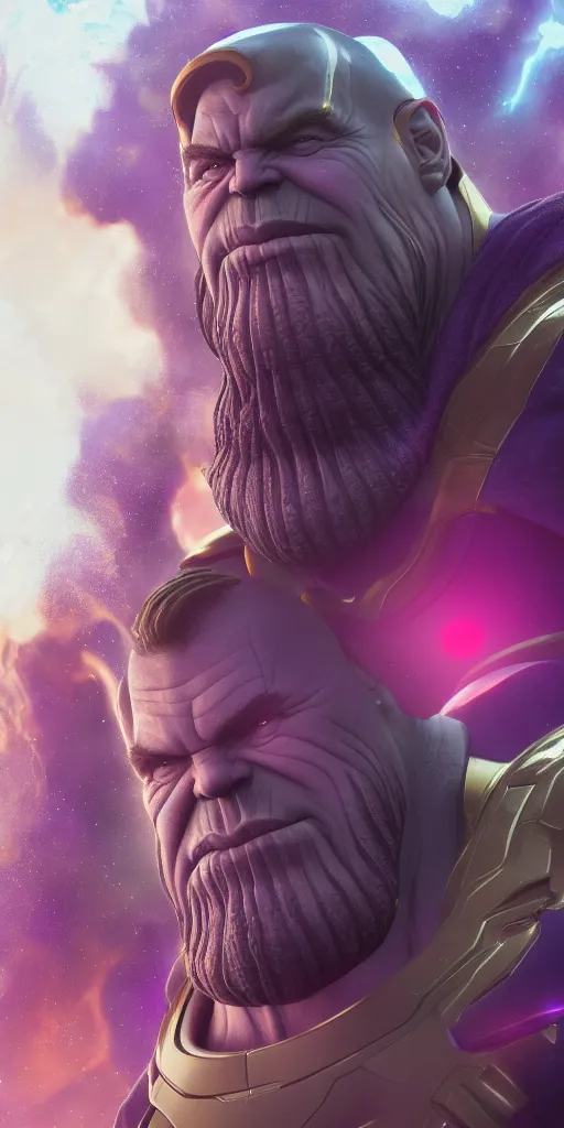 Image similar to Thanos is Santa, hyperdetailed, artstation, cgsociety, 8k