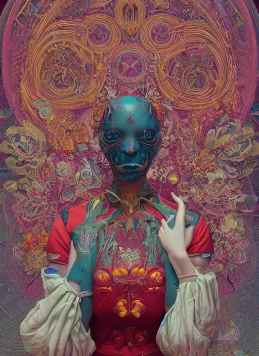 Image similar to super model :: by Martine Johanna and Simon Stålenhag and Chie Yoshii and Casey Weldon and Guillermo del toro :: ornate, dynamic, particulate, rich colors, intricate, elegant, highly detailed, centered, artstation, smooth, sharp focus, octane render, 3d