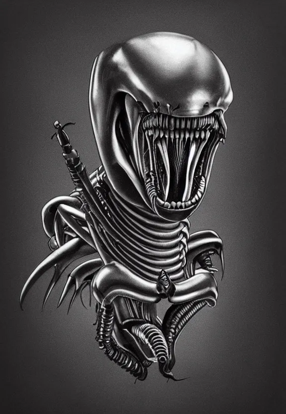 Image similar to one famous person, simple, simplicity, subgenius, x - day, weird stuff, occult stuff, knives, giger ’ s xenomorph, illuminati, muted colors, hyperrealism, studio lighting