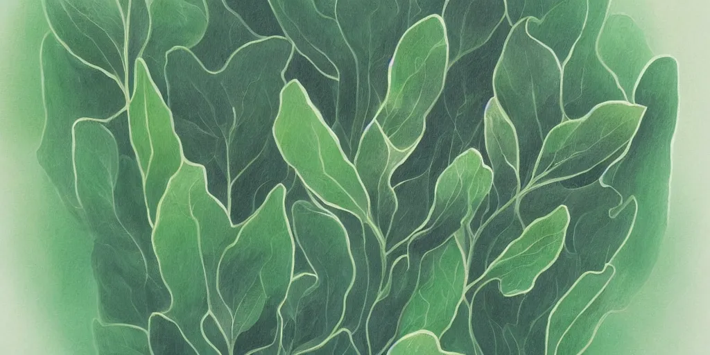 Image similar to detailed minimalist painting of plants growing from a face