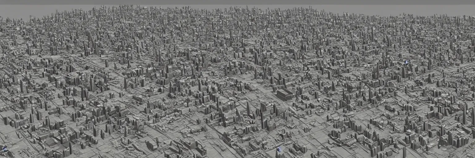 Image similar to Rendering of a Martian city