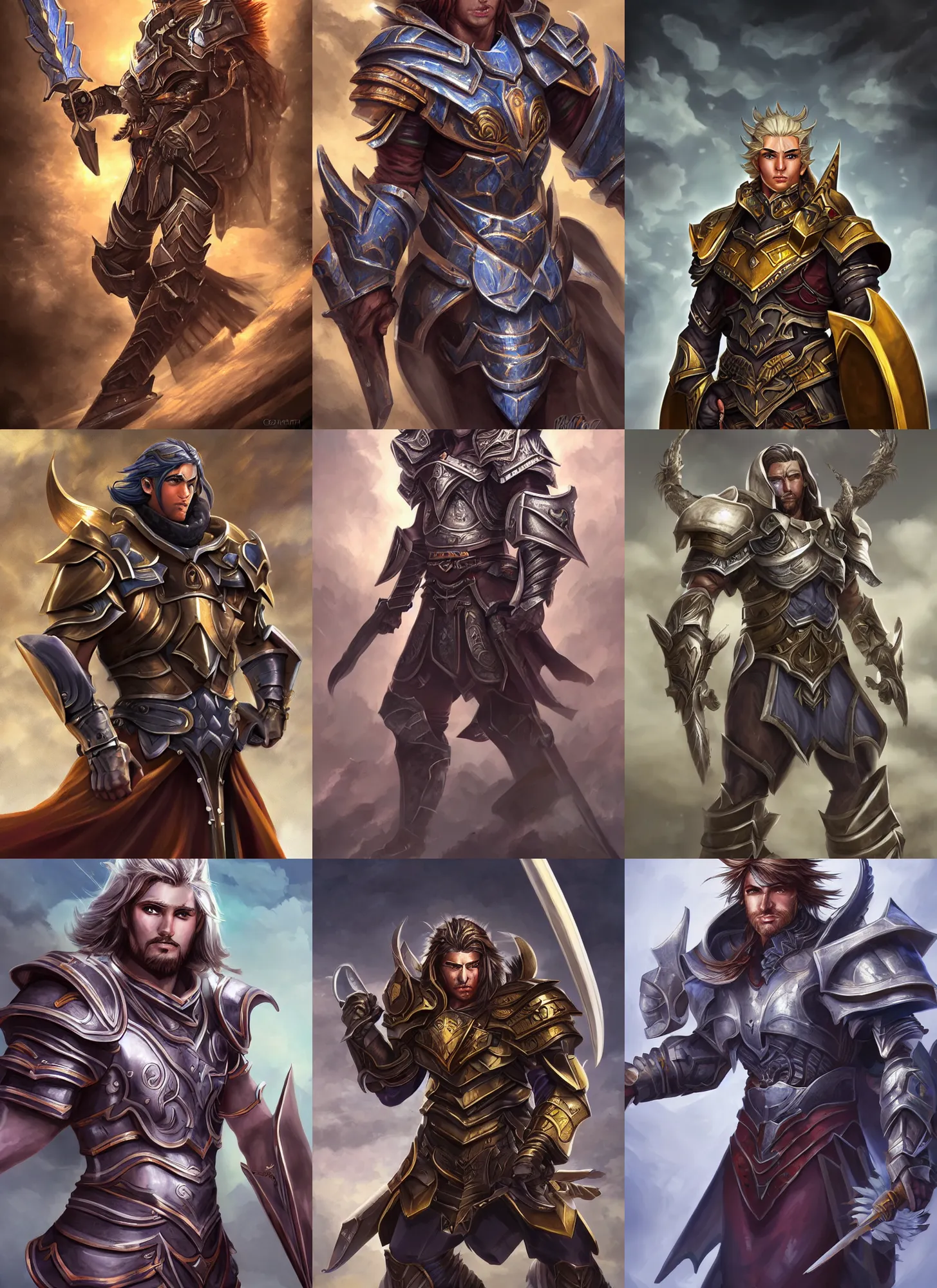 Male paladin art