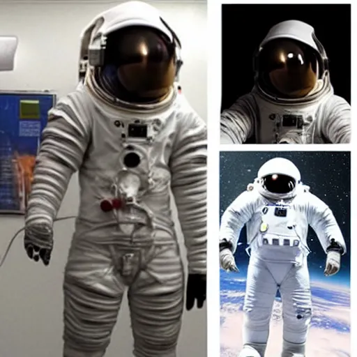 Image similar to astronaut suit designed by kanye west