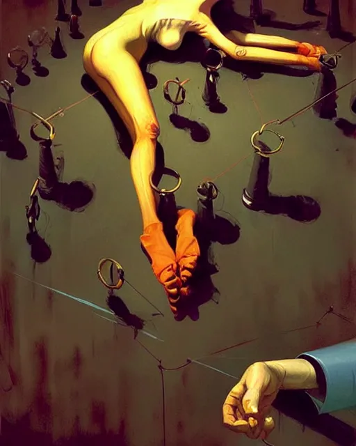 Image similar to centrally planned economies are upended by out of control population. their escape valve is eugenics. in he style of adrian ghenie, esao andrews, ( ( ( jenny saville ) ) ), edward hopper, surrealism, dark art by james jean