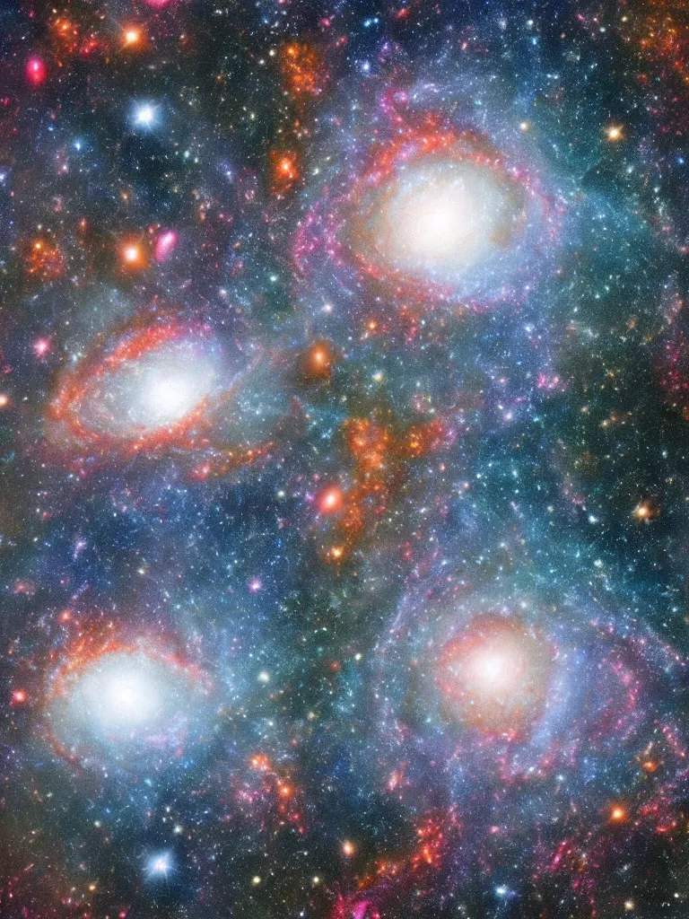 Image similar to super high resolution deepspace image of galaxies, nasa photos, artstation