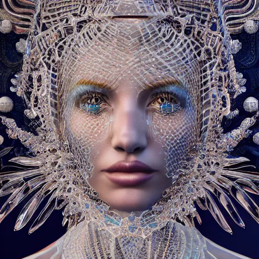 Prompt: the queen of crystals, 4 k, intricate detailed, jaw dropping, gorgeous, surreal, octane render