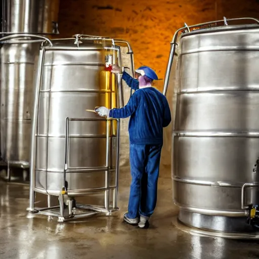 Prompt: man in a beer factory, 8 k hd photo,